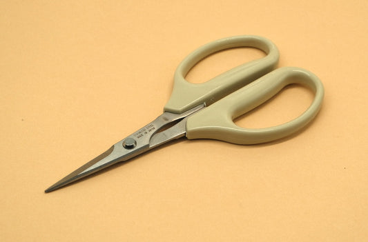 Stainless steel kitchen snips with a plastic handle