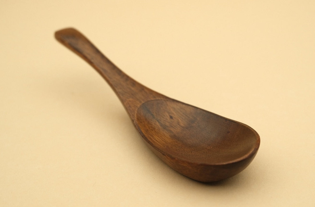 Wooden soup spoon