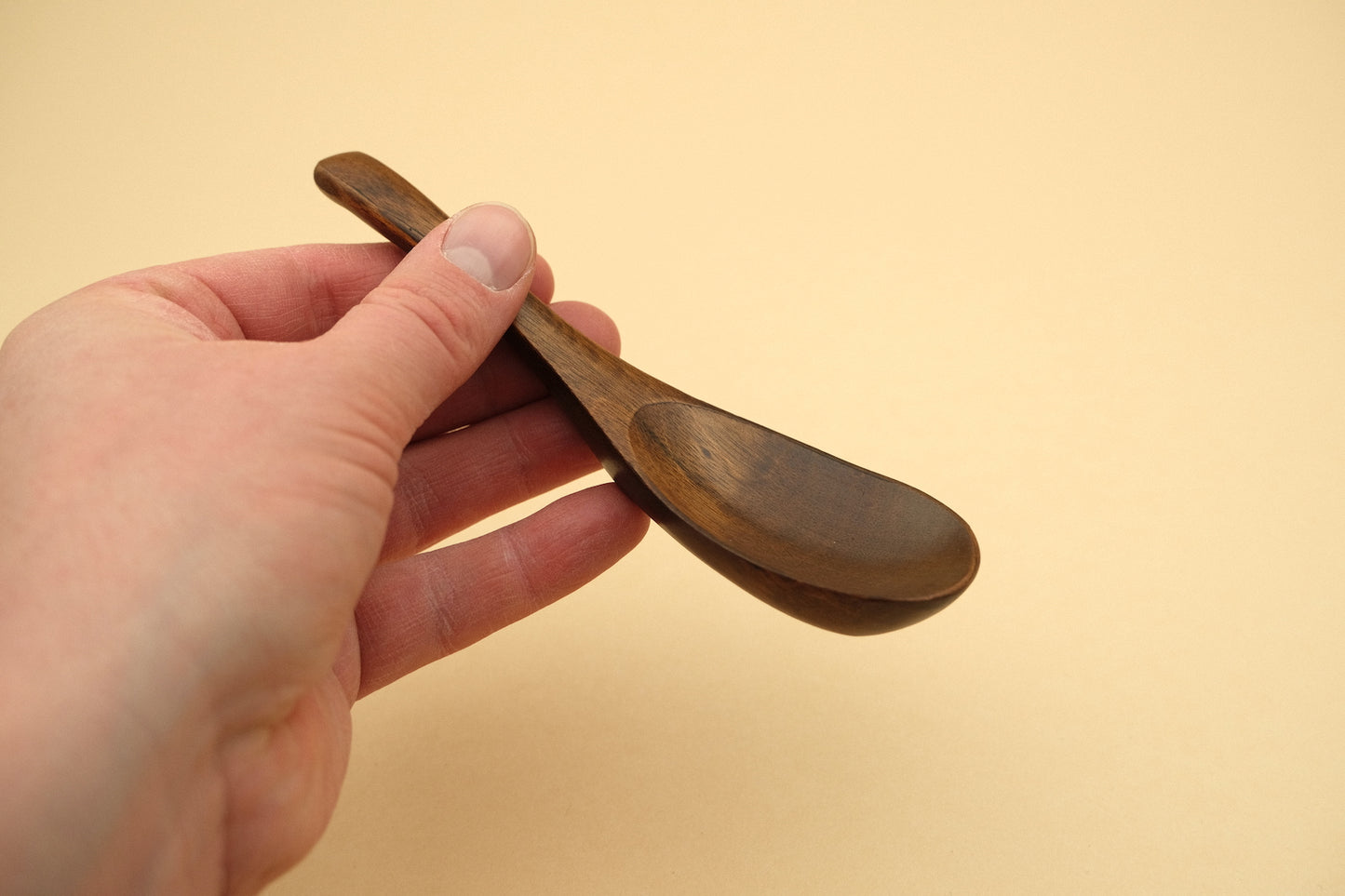 Wooden soup spoon