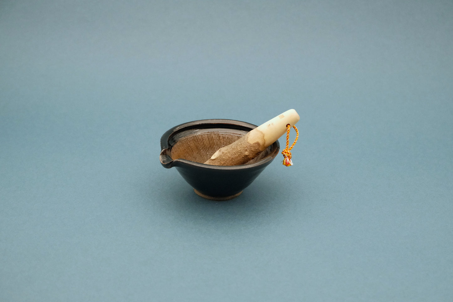 Azmaya 12 cm Igayaki suribachi mortar and surikogi pestle made of sancho wood