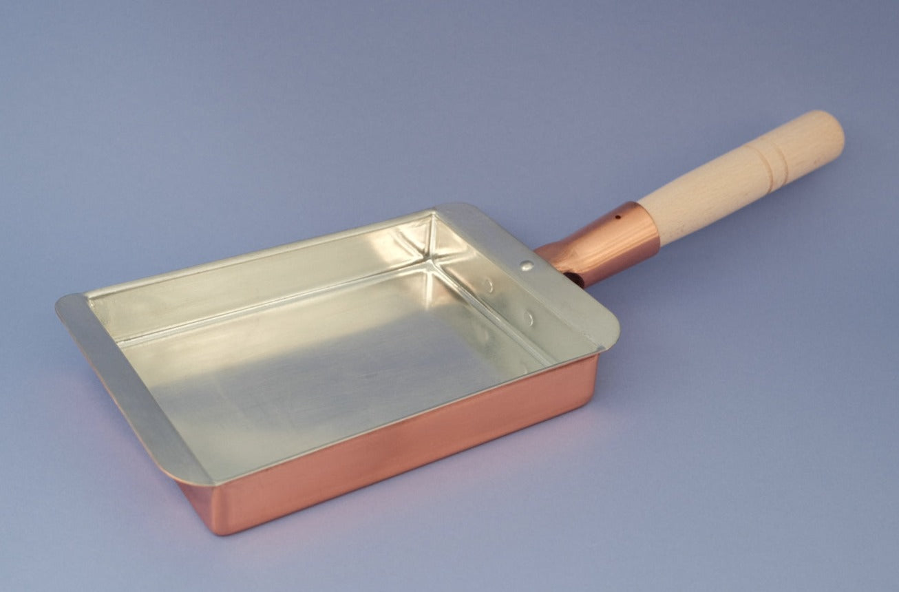 Kansai type dashimaki tamagoyaki pan made of tinned copper