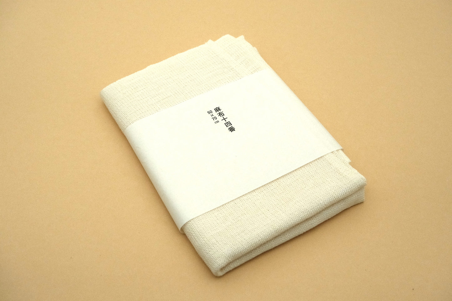 Azmaya dishcloth made of white flax linen woven by Hayashiyo in Shiga