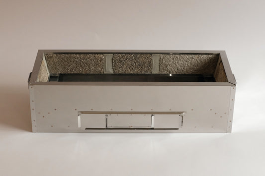 Yakitori grill made of stainless clad kōgaseki 600x240x165