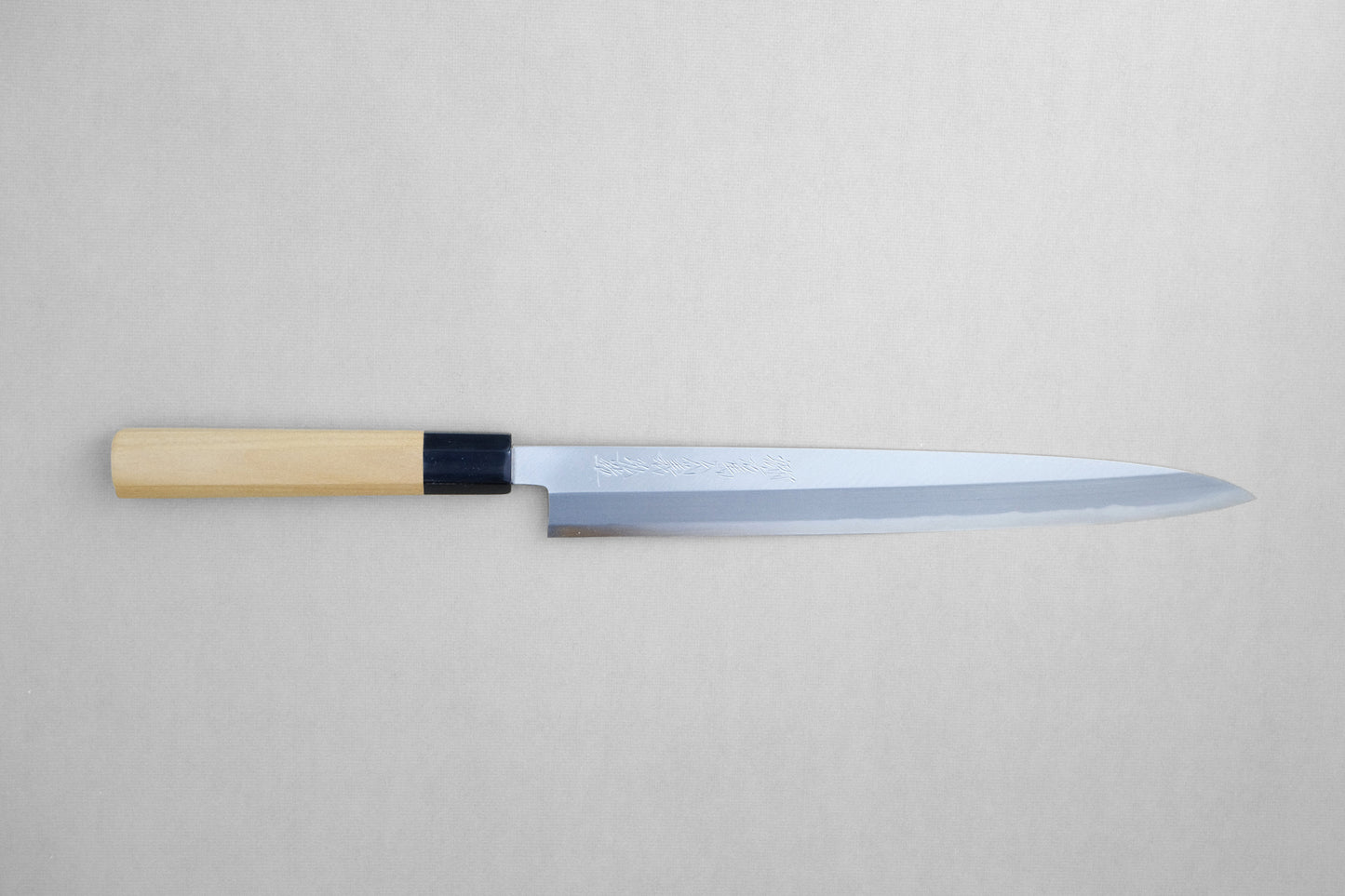 Yoshihiro ao kasumi blue 2 yanagiba 270 with an octagonal ho wood handle