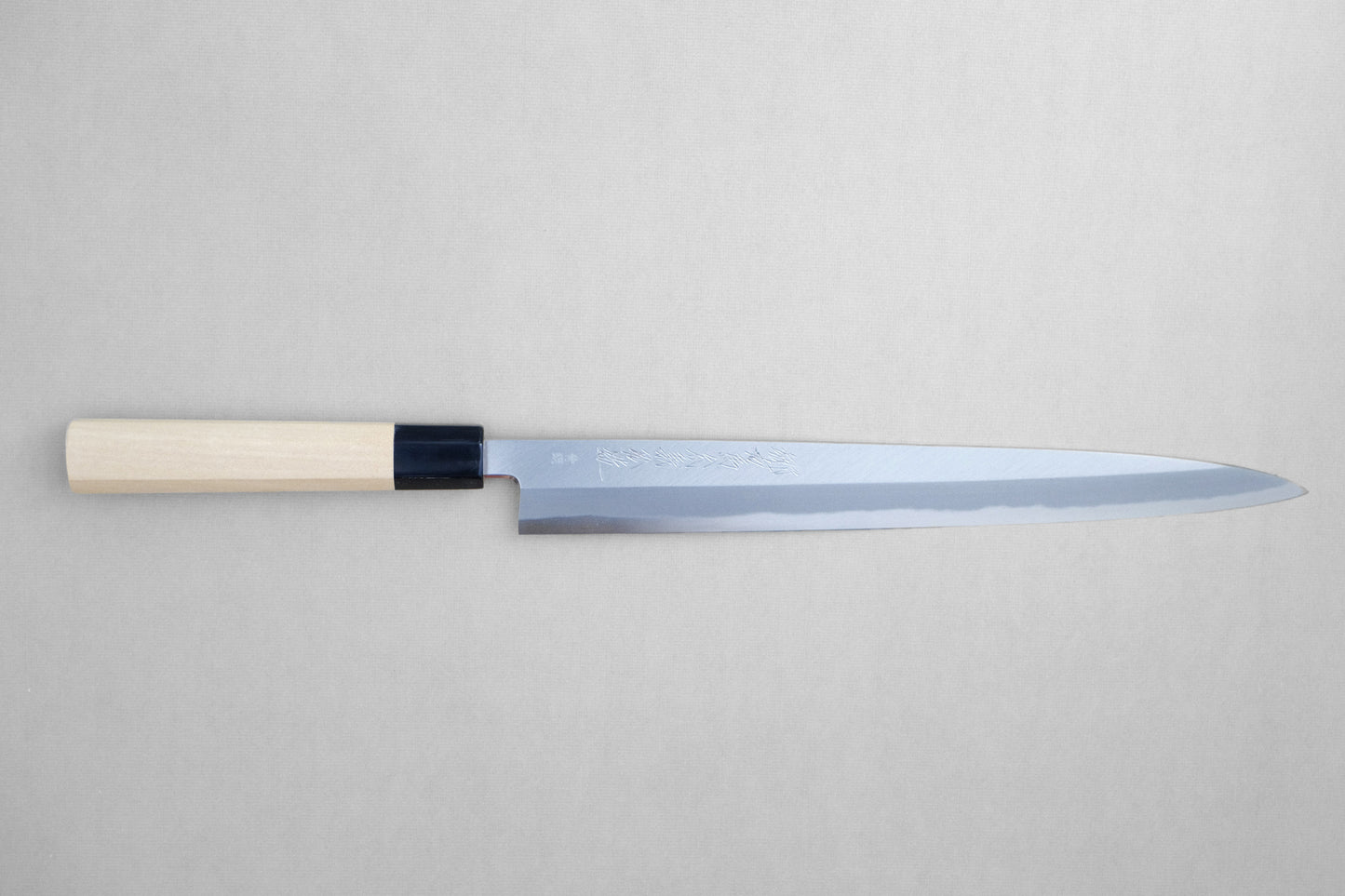 Yoshihiro ao kasumi blue 2 yanagiba 300 with an octagonal ho wood handle